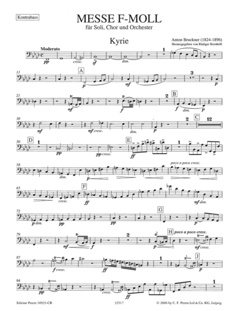 Mass in F minor double bass