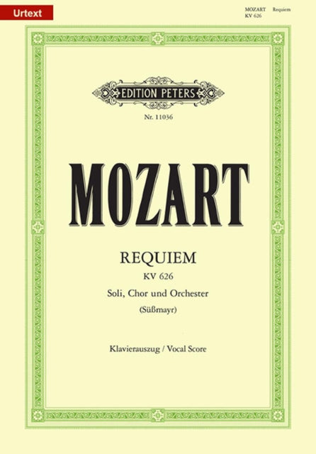 Requiem in D minor K626 Vocal Score