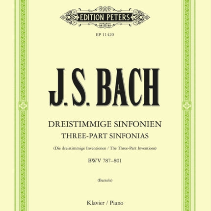 Threepart Sinfonias Inventions BWV 787801 for Piano