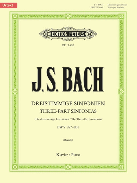 Threepart Sinfonias Inventions BWV 787801 for Piano