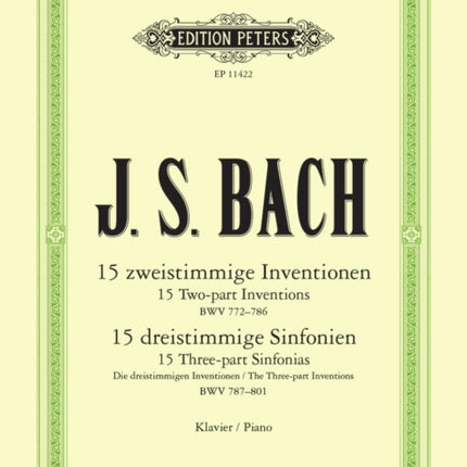 Inventions and Sinfonias BWV 772801 for Piano