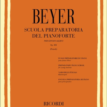 Scuola Preparatoria Del Pianoforte Op. 101