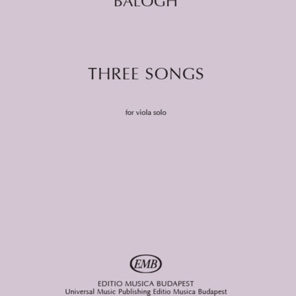 Three Songs for Solo Viola