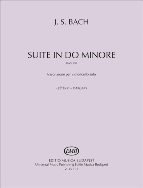 Suite in do minore trascrizione per violoncello solo