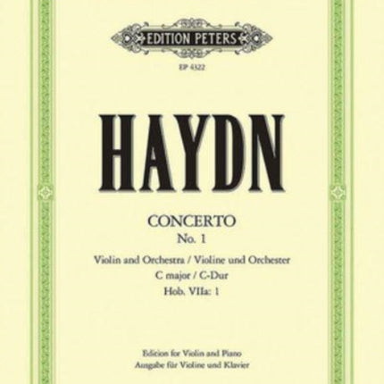 Violin Concerto in C Hob. Viia1 Edition for Violin and Piano