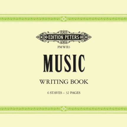 Music Writing Book A5 landscape 6stave