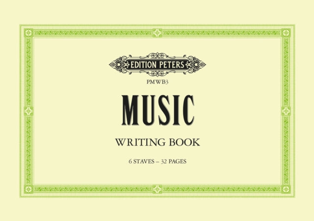 Music Writing Book A5 landscape 6stave