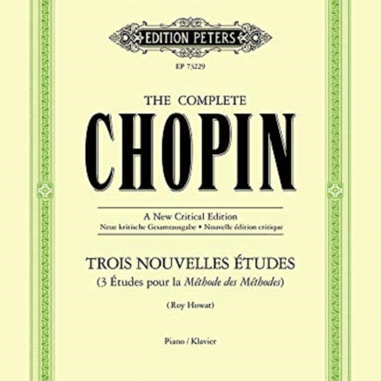 Trois Nouvelles tudes The Complete Chopin Piano Solo Urtextausgabe Sammelband fr Klavier