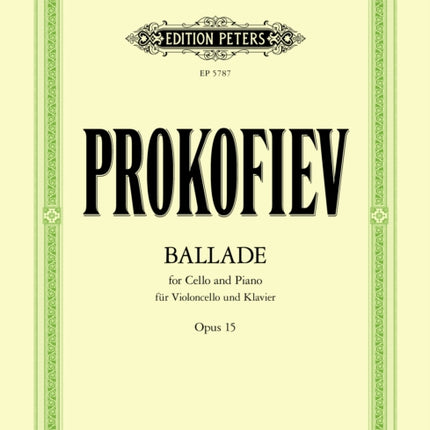 Ballade for Cello and Piano Op. 15