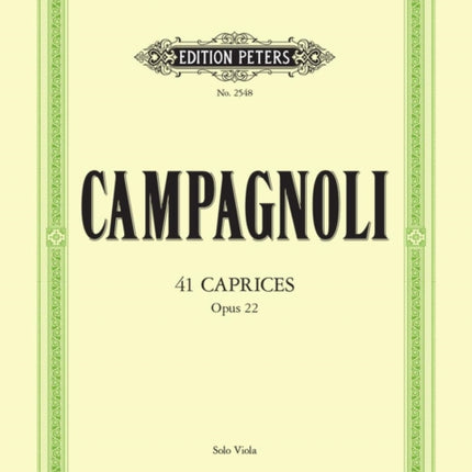 41 Caprices Op.22 for Solo Viola