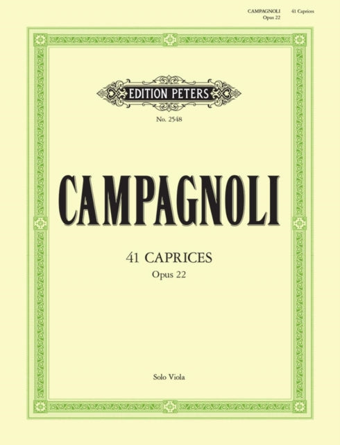 41 Caprices Op.22 for Solo Viola