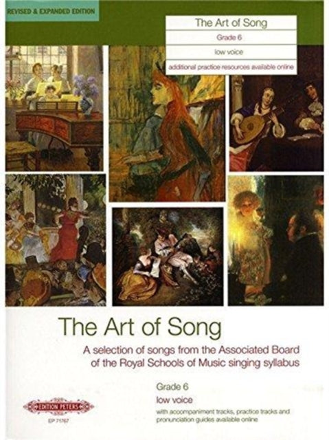 EDITION PETERS ART OF SONG REVISED  EXPANDED EDITION GRADE 6 LOW VOICE  VOICE AND PIANO PER 10 MINIMUM Classical sheets Choral and vocal ensembles