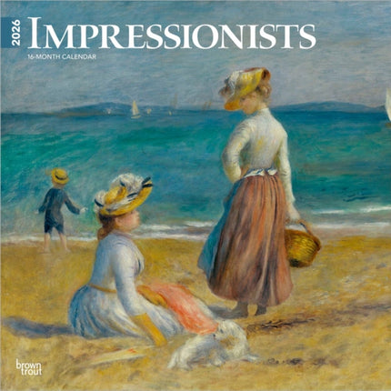 Impressionists 2026 12 X 24 Inch Hanging Monthly Square Wall Calendar PlasticFree