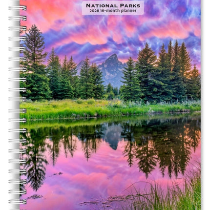 National Parks 2026 6 X 7.75 Inch SpiralBound WireO Weekly Engagement Planner Calendar New FullColor Image Every Week
