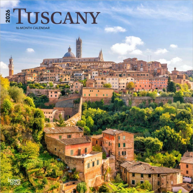 Tuscany 2026 12 X 24 Inch Hanging Monthly Square Wall Calendar PlasticFree