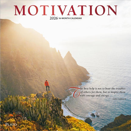 Motivation 2026 Square Plato Foil Calendar