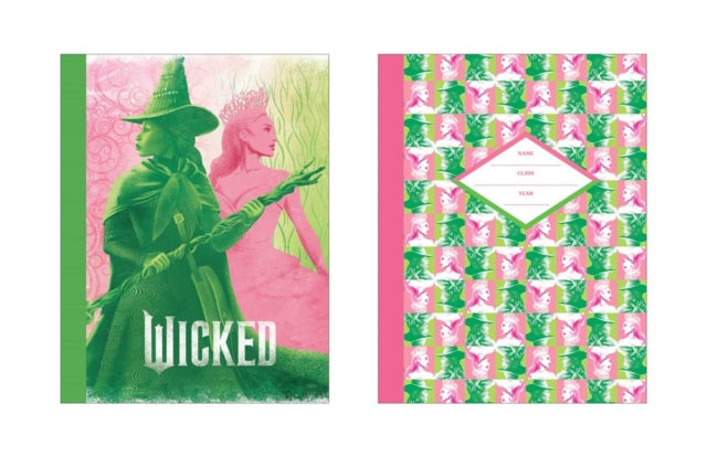 Wicked Pink  Green Composition Notebook Set Set