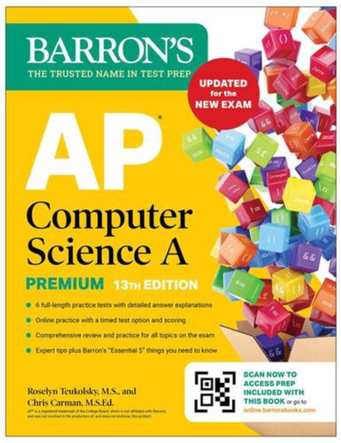 AP Computer Science a Premium 13th Edition Prep Book with 6 Practice Tests  Comprehensive Review  Online Practice Barrons AP Prep