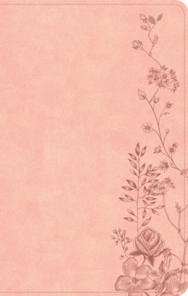 CSB SingleColumn Compact Bible Digital Study Edition Blush Floral Leathertouch
