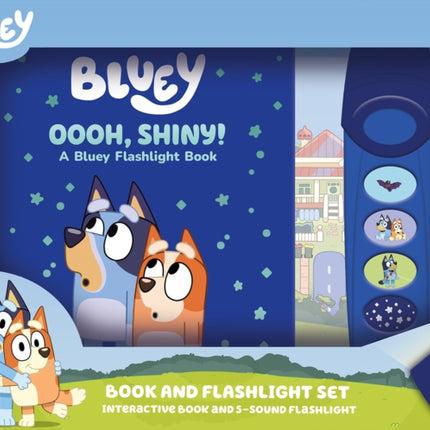 Bluey Oooh Shiny Book and 5Sound Flashlight Set