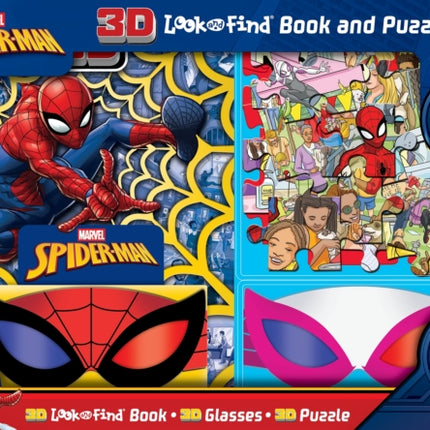 3D Look and Find and Puzzle Box Marvel SpiderMan