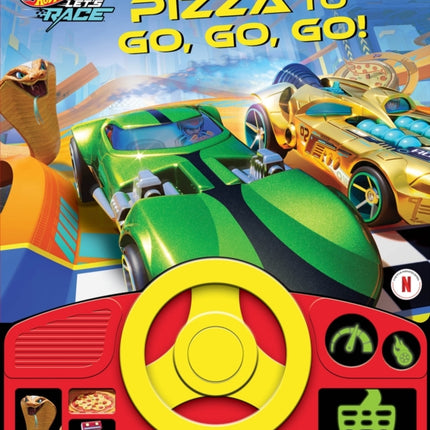 Hot Wheels Lets Race Pizza to Go Go Go Steering Wheel Sound Book