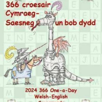 2024 366 Croesair Cymraeg-Saesneg Un Bob Dydd / One-a-Day Welsh-English Crosswords