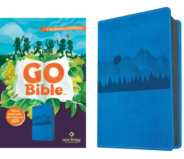 NLT Go Bible for Kids Leatherlike Blue Mountains