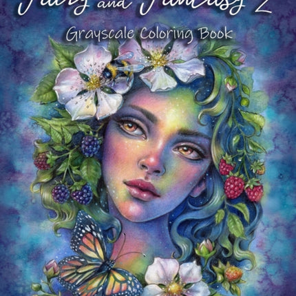 Fairy and Fantasy 2 Grayscale Coloring Book