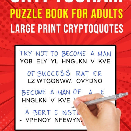Cryptograms Puzzle Books for Adults: 400 Large Print Cryptoquotes / Cryptoquips Puzzles