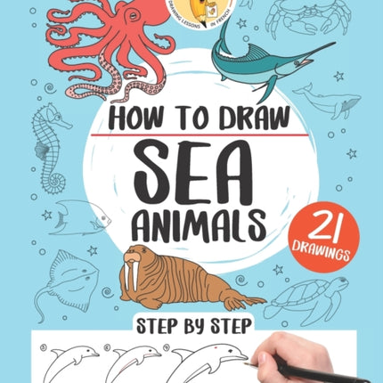 How to draw sea animals: 21 step-by-step drawings