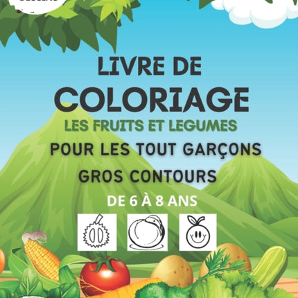 Livre de coloriage les fruits et légumes pour les
