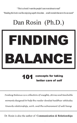 Finding Balance: 101 Concepts for Taking Better Care of Self