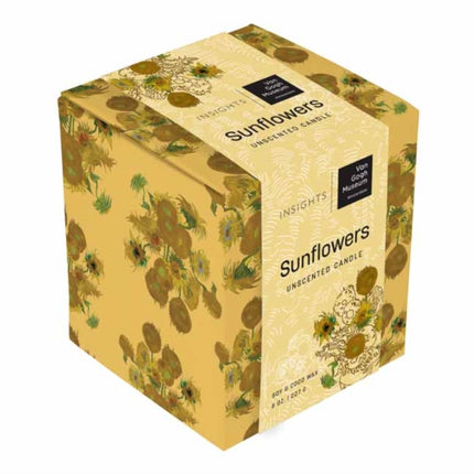 Van Gogh Sunflowers Unscented Glass Candle