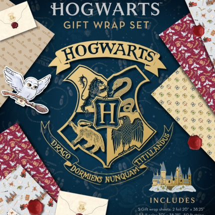 Harry Potter Hogwarts Gift Wrap Stationery Set