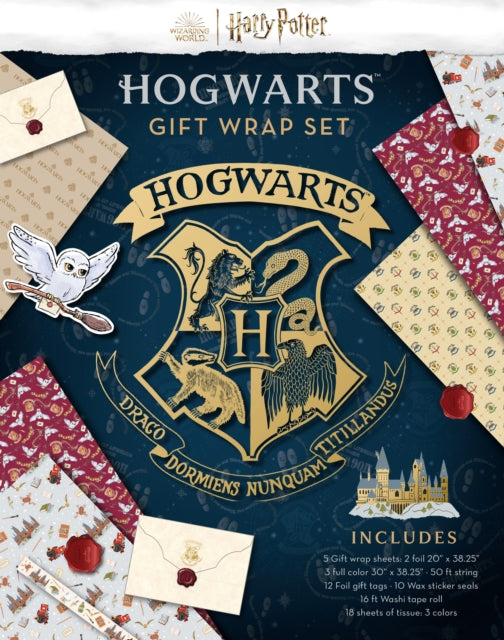 Harry Potter Hogwarts Gift Wrap Stationery Set