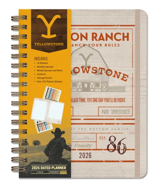 2026 Yellowstone The Dutton Ranch 13Month Weekly