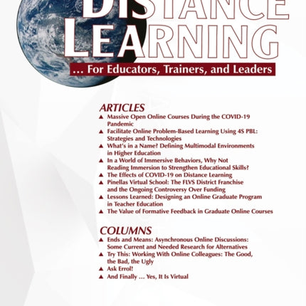 Distance Learning Volume 19 Number 3 2022