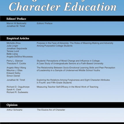 Journal of Character Education Volume 18 Number 2