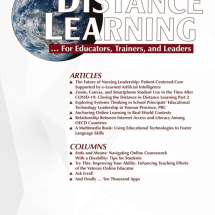 Distance Learning Volume 20 Number 3, 2023