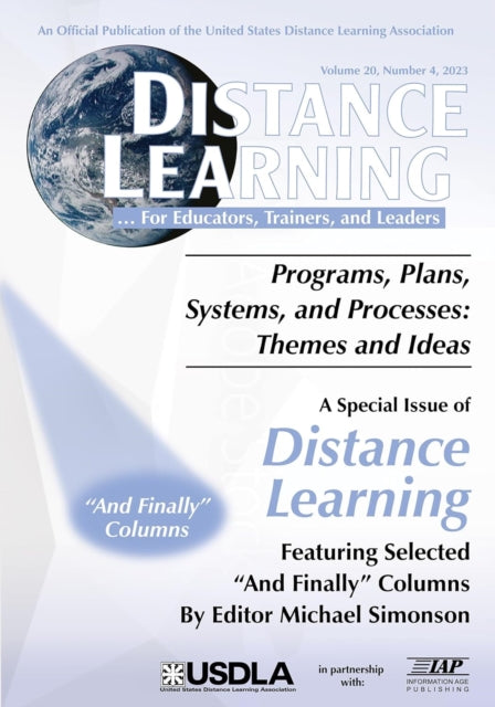 Special Issue of Distance Learning Volume 20