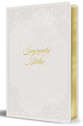 Biblia CatÃlica Letra grande. SÃmil piel blanca boda quinceaÃera primera com u niÃn  Catholic Leathersoft White Bible Bride Quinceanera First Commun