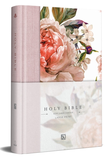 KJV Holy Bible Large Print Medium format Pink Cloth Hardcover wRibbon Marker Red Letter