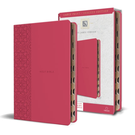 KJV Holy Bible Large Print Medium format Fuchsia