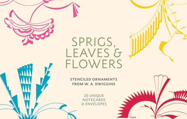 Sprigs Leaves  Flowers Stenciled Ornaments from W.A. Dwiggins